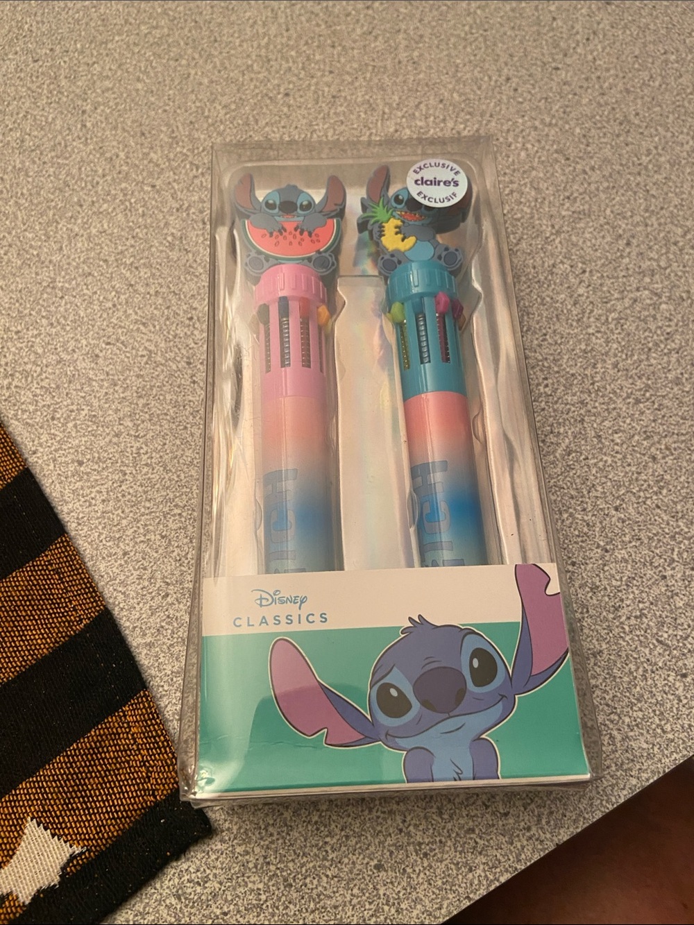Claire's Disney Stitch Gradient Pink & Blue Multi-Color Gel Pen Set